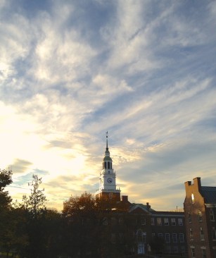 Baker Library and brilliant sky
