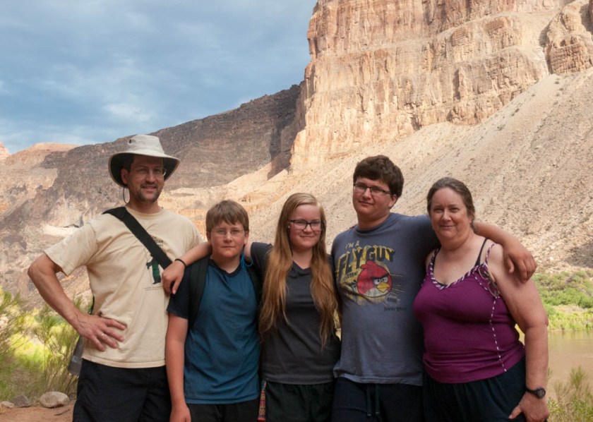 Family photo taken just prior to departing the canyon on the morning of Day 7.