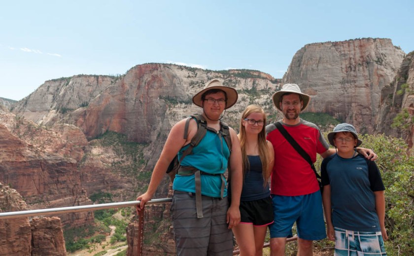 At our high point, close to Angels Landing, Zion NP.