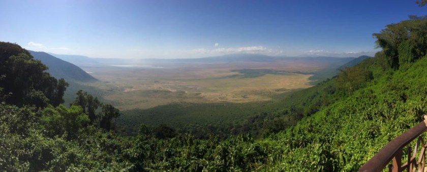 View from the rim of Ngorogoro crater, Tanzania.