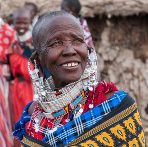 Woman at a Maasai boma near Enashiva, Tanzania.