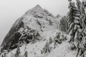 The 'haystack' summit of Mount Si.