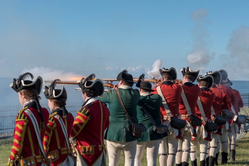 Demonstration of firing at Fort Niagara.