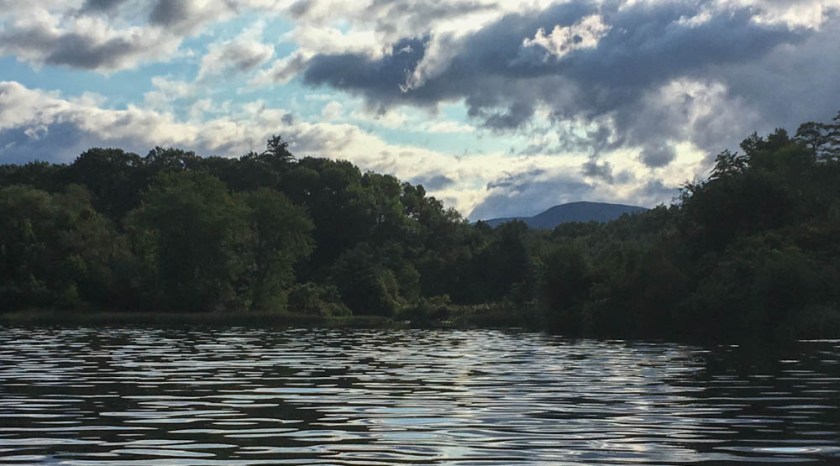 The mouth of Grant Brook, with its source, Smarts Mountain in view at rear.