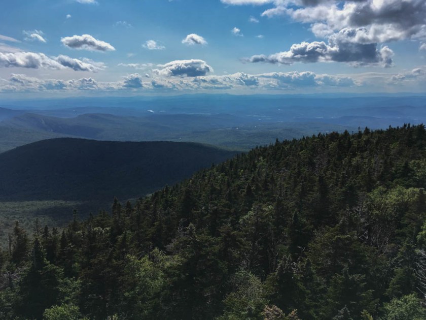 View of Lyme (back along my route) from Smarts Mountain summit tower.