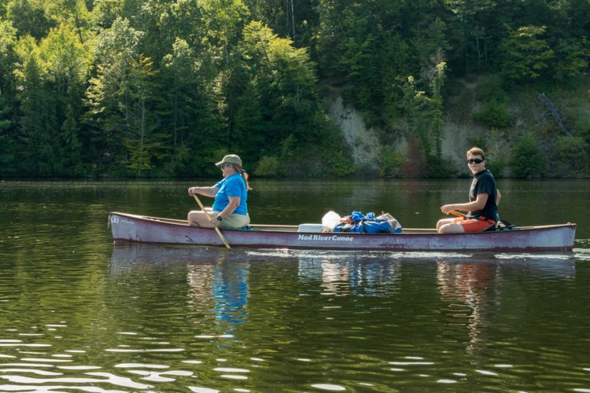 Pam and Andy on our CT River paddle trip.