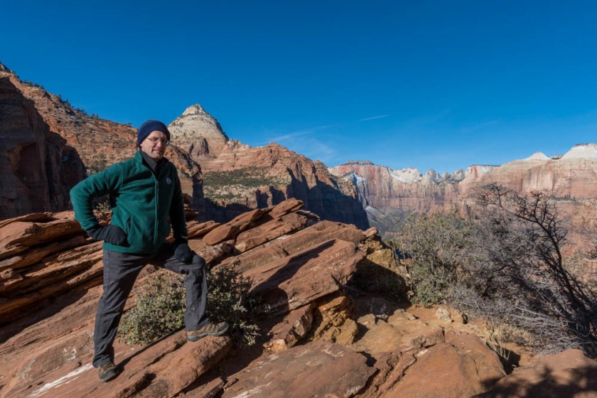 David at Canyon Overlook, soon after sunrise.