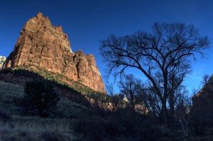 One peak in the Court of the Patriarchs.