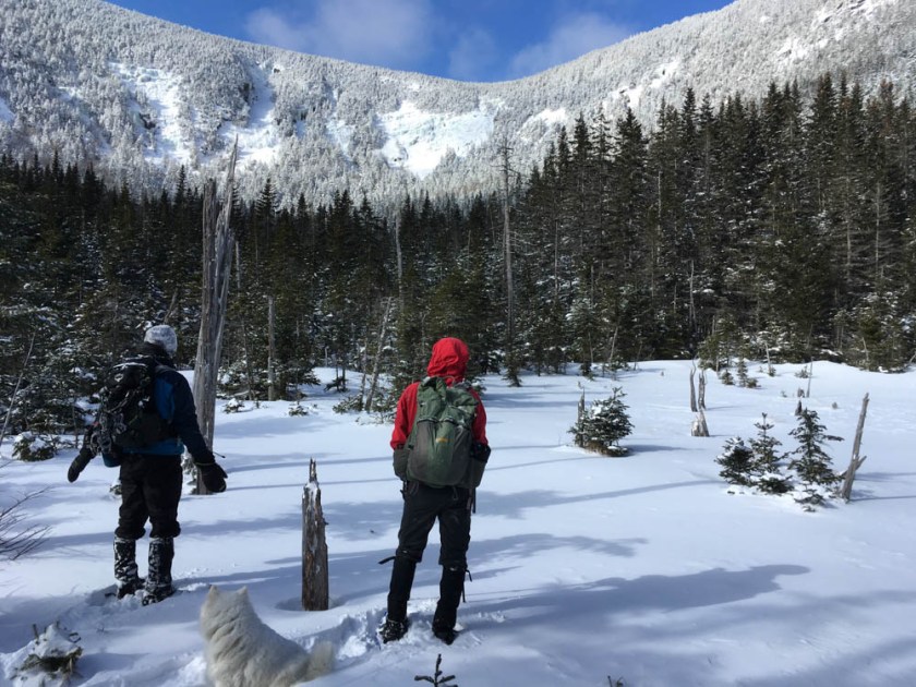 Dennis and Cory and Saiah enjoy the view of the Jobildunc headwall.