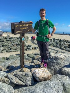 David on the summit of Mount Washington.