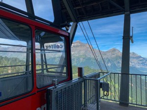 At the top of the Luftseilbahn Kies-Mettmen