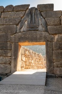Lions' Gate, the entrance to Mycenae, Greece.