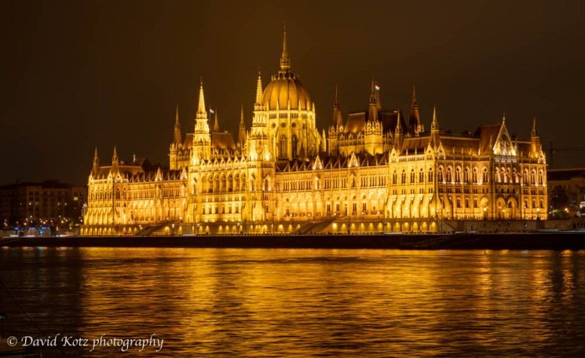 Parliament building, seen across the Danube - Budapest.