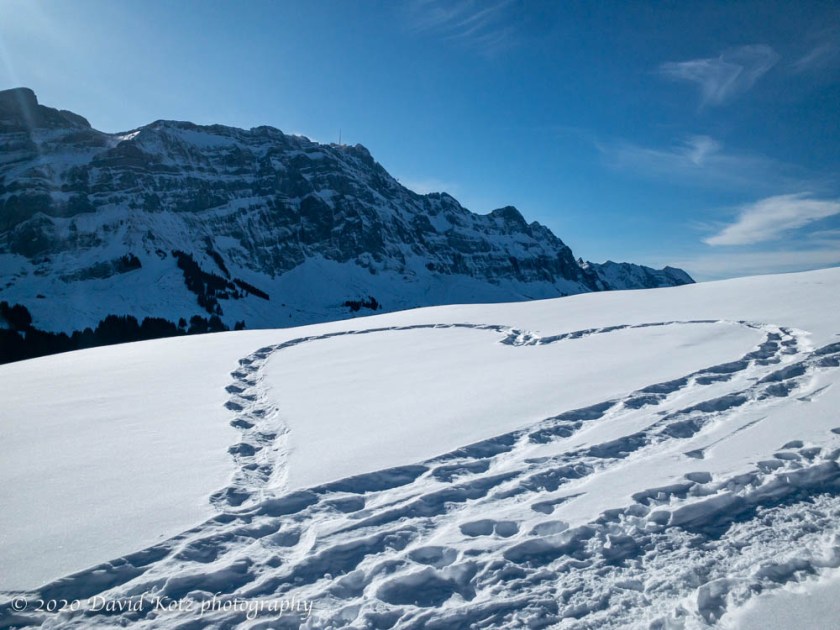 Someone has stomped out a Heart in the snow.