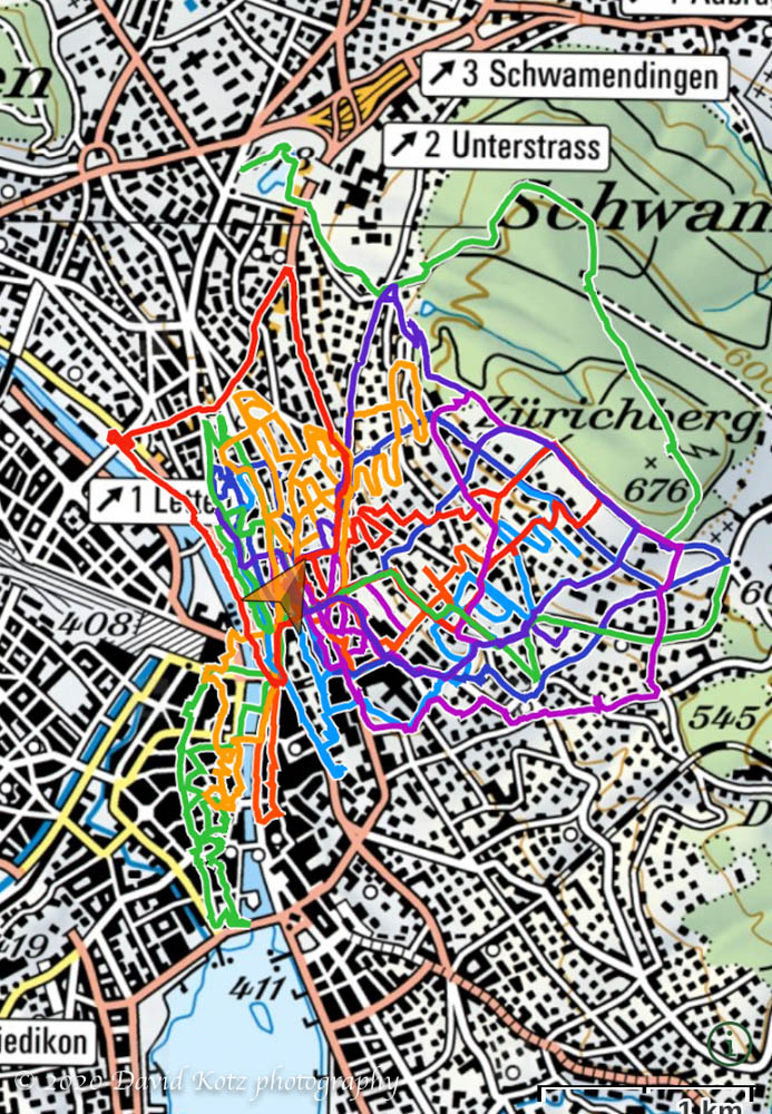 Map of my fountain-search walks, as of May 18.